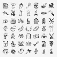 doodle farming icon set N2