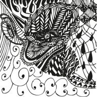 Abstract background with doodling hand drawn patterns N9