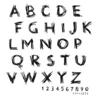 Scribble Typeface On White