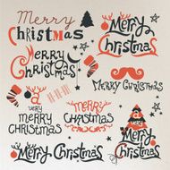 Merry Christmas lettering set