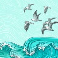 Sea waves background N3