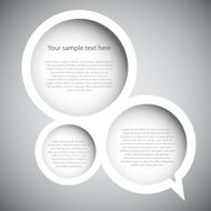 array of speech bubbles with sample text