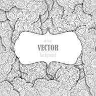 Handdrawn 3D Floral Abstract Background