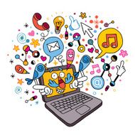 cartoon laptop