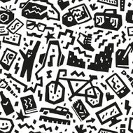 Hipsters things - seamless pattern