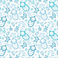 Baby boys seamless pattern background N2