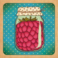 Raspberry jam Vintage grunge cardboard