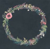 hand drawn floral wreath N5