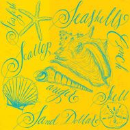 Seashells with Calligraphy