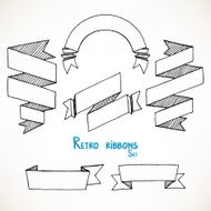 sketch geometric ribbon banners - 2