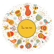 Banner with flowers and place for your text N30