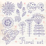 Set of floral elements isolated for your design N2