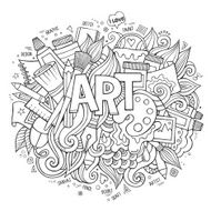 Art hand lettering and doodles elements N10