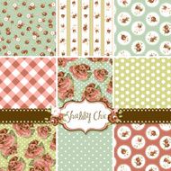 Shabby Chic Rose Patterns N2