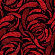 Red Hot Chilly Peppers seamless pattern