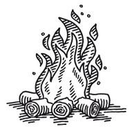 Camp Fire Drawing