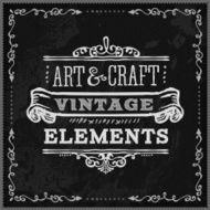 Hand Drawn Chalk Vintage Label N21