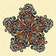 Ornate floral design element N2