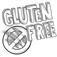 Gluten free food label sketch