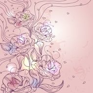 floral pattern - hand drawing illustration