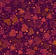 Floating Hearts Seamless Pattern Background