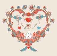 Floral heart N24