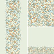 Abstract stones texture seamless patterns set