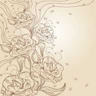 floral pattern - hand drawing illustration N2