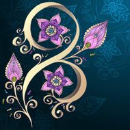 Decorative floral background with flowers N7