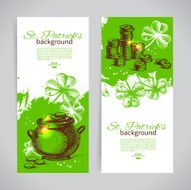 Set of St Patrick&#039;s Day banners N5