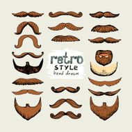 mustaches and beards