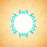 Chocolate floral ornament mandala background card N3