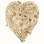 Original drawing doddle heart N5