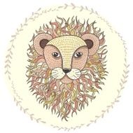 Cute little lion illustration for children
