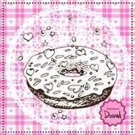 Hand Drawn Donut Vector Illustration N2