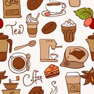 Dooodle Coffee and Tea pattern N2