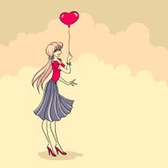 girl with balloons N17