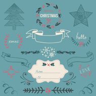 Christmas Hand Drawn Vector Set N3
