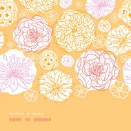 Warm day flowers horizontal decor seamless pattern background