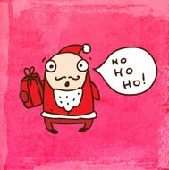 Santa Claus on Grunge Background N8