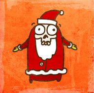 Santa Claus on Grunge Background N9