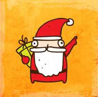 Santa Claus on Grunge Background N10