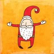 Santa Claus on Grunge Background N11