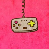 Video Game Controller on Grunge Background N2