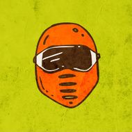 Biker Helmet on Grunge Background N2