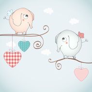 Funny elephants falling in love N3