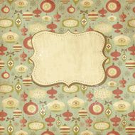 Vintage Christmas card template N3