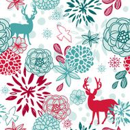Christmas floral seamless pattern N2