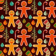 Christmas and New Year seamless pattern N2