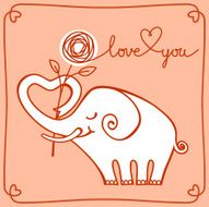 Cute elephant doodle